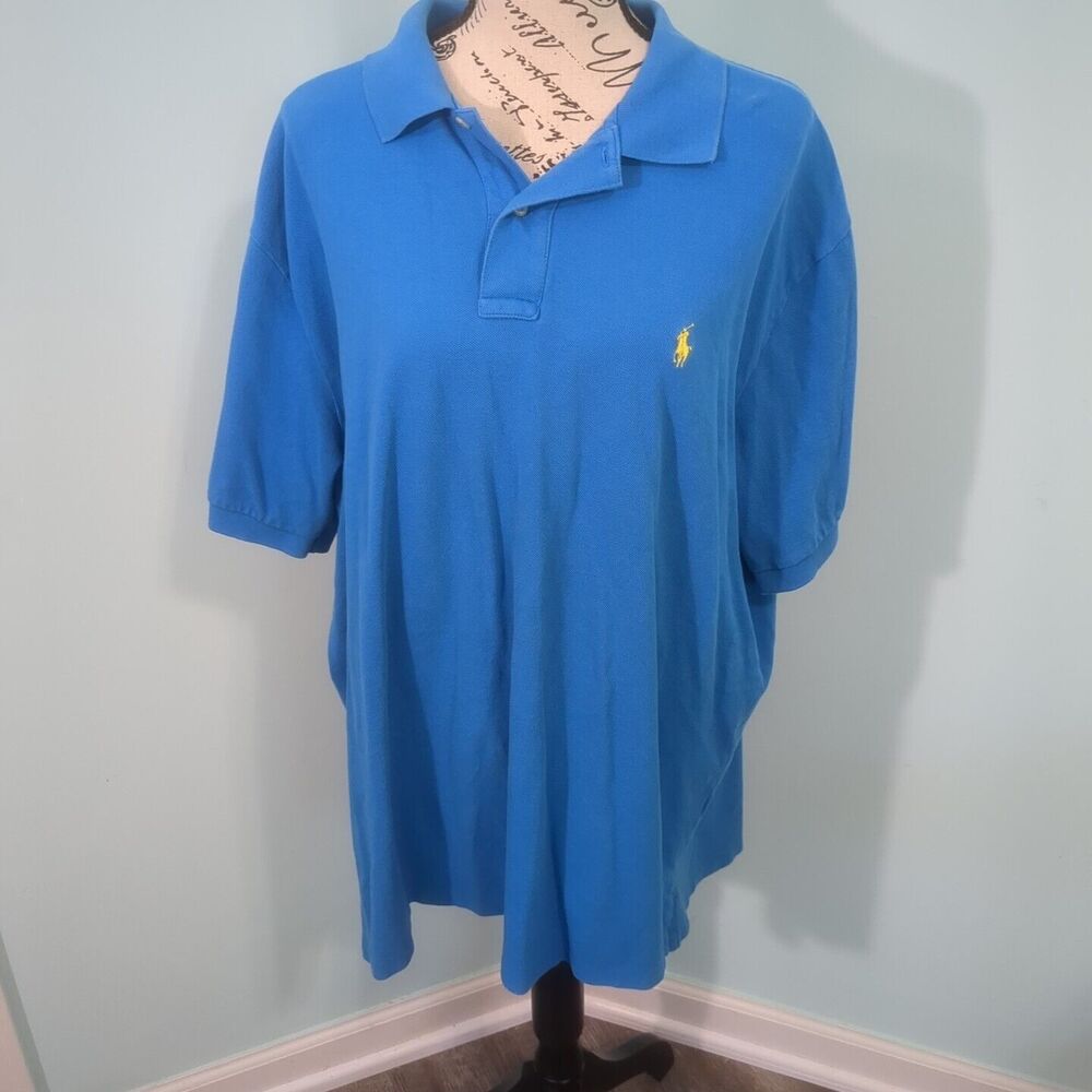 Polo Ralph Lauren Men’s 100% Cotton Polo Shirt Royal Blue XXL short sleeve